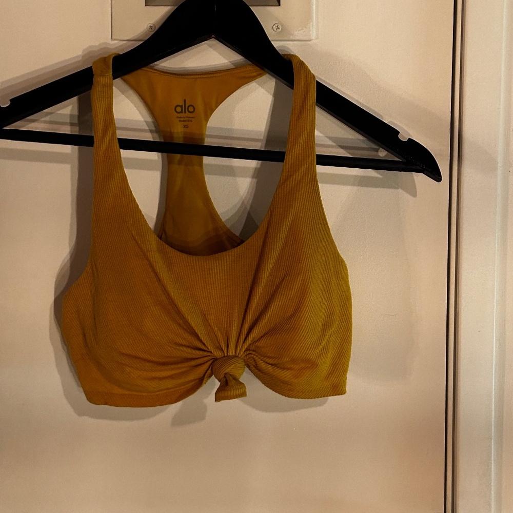 ALO Yoga Ribbed Tie Bra